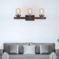 thumbnail image 3 of Vintage 3 Light Wall Lights, Industrial Wall Lights, Farmhouse Wall Lamp, Wall Sconces with Glass Shade, Modern Wall Light Fixtures for Living Room, 3 of 6