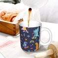 thumbnail image 3 of Yiaed Cartoon Dinosaur Print Ceramics Coffee,Large Handle Design,Extra Large Tea and Coffee Cup for Office and Home Mugs, 3 of 6