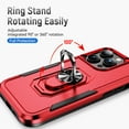 thumbnail image 2 of for iPhone 11 Pro Max Case Protective Cover,Heavy Duty Military Grade Hard Protection Shock Proof Grip | Durable Dual-Layer Design Phone Case with Built-in 360 Ring Holder Kickstand,Red+Black, 2 of 11