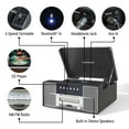 thumbnail image 3 of Crosley Rhapsody 7-In-1 Record Player In Black, 3 of 7