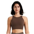 thumbnail image 2 of Women Bras Sports Fitness Bra Yoga Running Bra Dry Wicking Bra Wireless Bra Brown S, 2 of 5