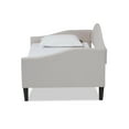 thumbnail image 3 of Baxton Studio Milligan Modern and Contemporary Beige Fabric Upholstered and Dark Brown Finished Wood Full Size Daybed, 3 of 9
