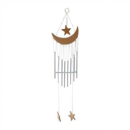 

Xinqinghao Moon Star Series Wind Chime Ornament Birthday Gift Wooden Multi Bell Wind Chime Room Bedroom Door And Window Balcony Pendant B