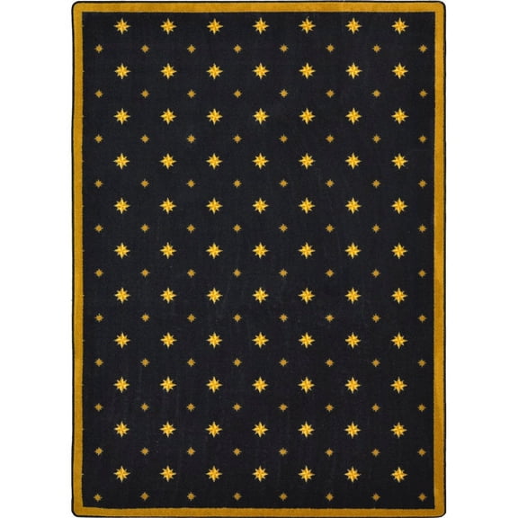 Joy Carpets Any Day Matinee Walk of Fame 5'4" x 7'8" Area Rug in Color Black