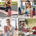 thumbnail image 7 of Red Christmas Snowflake Pattern Tumbler with Handle and Lid,40oz Double Wall Vacuum Insulated Tumbler,Cups Gift for Women and Men, 7 of 7