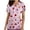 Pink, variant on fartey V-Neck Scrub for Women 2025 Valentine's Day Nurse Scrubs Uniform Top with Two Waist Pockets V Neck Work Tops Lightweight Short Sleeves Workwear Tshirts