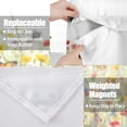 thumbnail image 3 of Mizhona Colorful Wildflower Hookless Shower Curtain with Snap in Liner，No Hooks Fabric Bath Curtain,71"× 71", 3 of 6