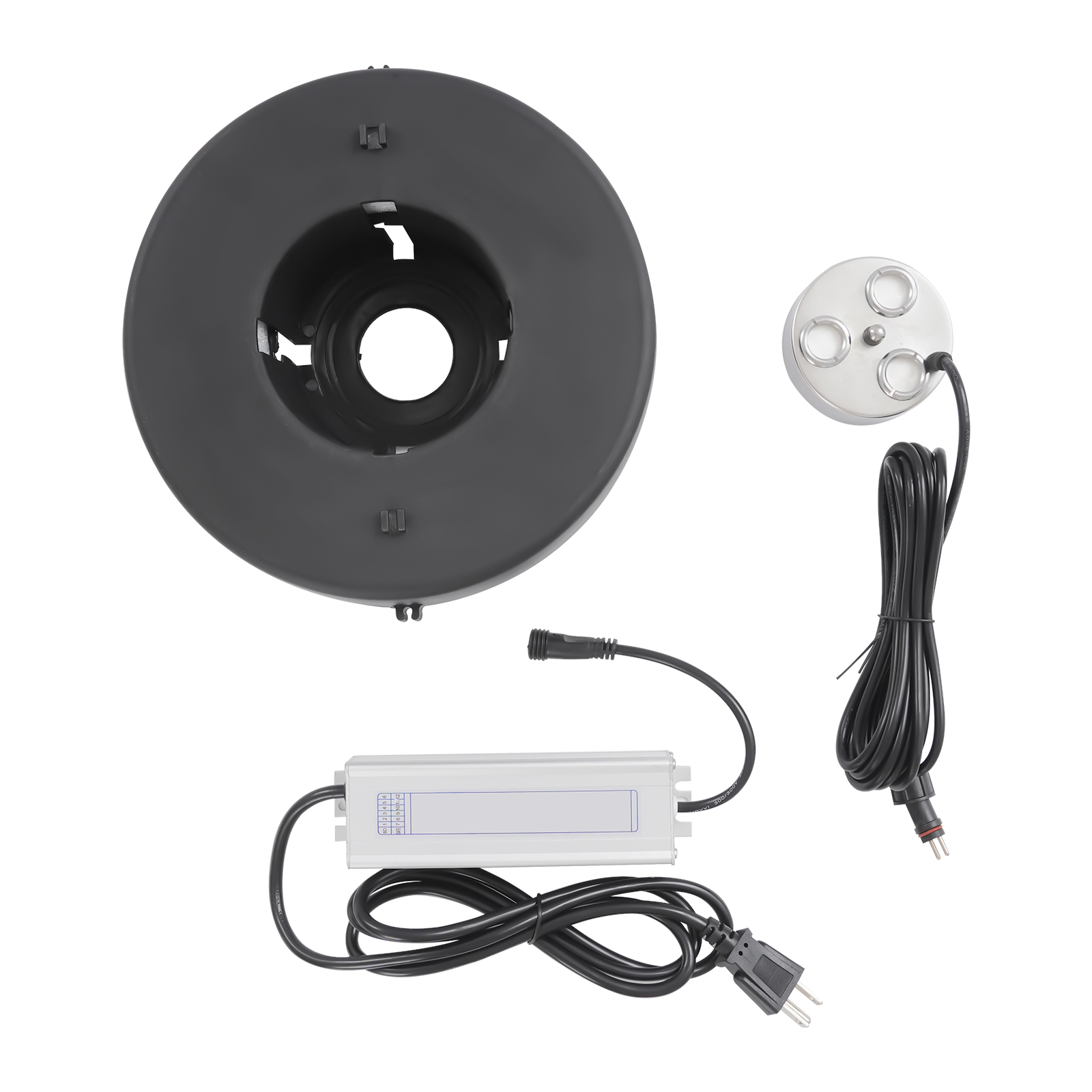 TFCFL 3-Head Ultrasonic Mini Mist Maker Fogger 80W Mister Fog Maker for Lotus Ponds Rockeries Bonsai Halloween