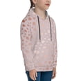 thumbnail image 3 of Fotbe Rose Gold Abstract Spots 1 Pattern Youth Pullover Hooded Sweatshirt, Boys Hoodie, Kangaroo Pocket Hoodie for Kids Girls -Large, 3 of 6