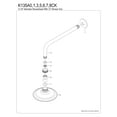 thumbnail image 6 of Kingston Brass K135A0CK Victorian 5-1/4-Inch Round Raindrop Brass Shower Head with 12-Inch Shower Arm in Matte Black, 6 of 7