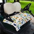 thumbnail image 2 of Golf Cart Seat Covers for 2 Seater,Colorful Botanical Microfiber Cart Seat Towel Blanket,Pastoral Leaf Spring Summer Elegant Absorbent Breathable NonSlip Bench Seats Protector for Golf Course 51"x31", 2 of 9