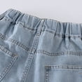 thumbnail image 6 of Girls Jean Shorts High Waisted Wide Leg Baggy Denim Shorts for Trendy Y2k Vintage Shorts(Blue,12-13 Years), 6 of 7