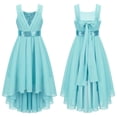 thumbnail image 1 of YONGHS Kids Flower Girls High Low Wedding Dress Prom Party Sequin Gowns Turquoise 4, 1 of 6