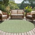 thumbnail image 5 of Green 7ft Round Rug, Farmhouse Burlap Solid Green Color Modern Linen Texture Non-Skid Rubber Backing Large Area Rugs - Living Room Bedroom Home Office, Indoor Floor Mat Carpets Washable Rug, 5 of 9