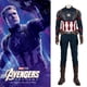 thumbnail image 2 of Disfraz de superhéroe de Marvel, ropa de juego de rol del Capitán América, Steve Rogers, traje de Carnaval de Halloween con fundas para zapatos, 2 of 5
