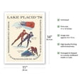 thumbnail image 2 of Lake Placid - 1978 World Championships - World Sprint & Bobsledding - Vintage Travel Poster by Arti Torrance c.1978 - Fine Art Matte Paper Print (Unframed) 11x14in, 2 of 4