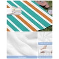 thumbnail image 6 of Turquoise Orange Striped Beach Towels Oversized Super Absorbent,Modern White Abstract Art Aesthetics Lightweight Bath Towel Quick Dry Sets For Bathroom/Pool/Rv Camping/Beach Play/Gym Room 23"x47", 6 of 8