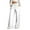 White, variant on SwiftWear Wide Leg Sweatpants Women Solid Color Drawstring Elastic Waisted Loose Fit Pants Trousers S