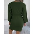 thumbnail image 4 of Sweater for Women Lantern Sleeve Sweater Dress Casual Pullover Cable Knitted Sweaters Alsol Lamesa, 4 of 6