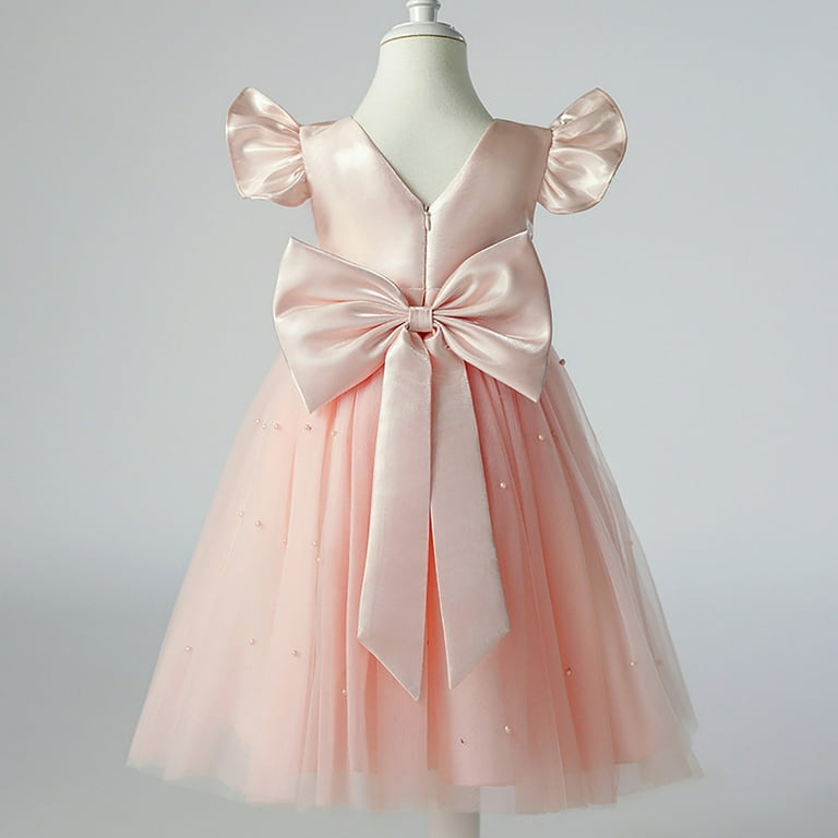 birthday bow dress Girls Red Bow Party Dress | Valentine, Christmas & Birthday