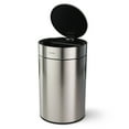 thumbnail image 4 of Tramontina 3.17 Gallon Stainless Steel Round Sensor Waste Bin with Stainless Steel Capped Lid, 4 of 5