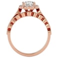 thumbnail image 3 of SuperJeweler 1 1/2 Carat Oval Shape Diamond Bridal Set In 14 Karat Rose Gold For Women, 3 of 6