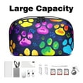 thumbnail image 3 of Dog Paw Print Oxford Fabric Digital Pouch for Electronic Devices, Waterproof Travel Case for Cell Phone Charger, Hard Drive, and Cords - 5.9x9.44x3.14 inches, 3 of 6