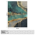 thumbnail image 4 of PRATYUS Abstract Marble Throw Blanket, Green Malachite and Golden Veins Living Blackout Window Curtains Room Dining Room Japanese Style Cozy Travel Blanket Perfect for Sofa Bed 40x50in, 4 of 6