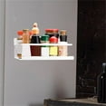 thumbnail image 3 of Blueek Metal Seasoning Organizer Rack, Wall-Mounted Fridge Storage, Compact Kitchen Spice Holder with Cup for Small Spaces(White), 3 of 5