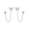 thumbnail image 2 of Xihbxyly Holiday Deals Earrings Inlay Zircon Flash Gradient Cicada Wing Earrings For Prom Party Clearance Items, 2 of 2