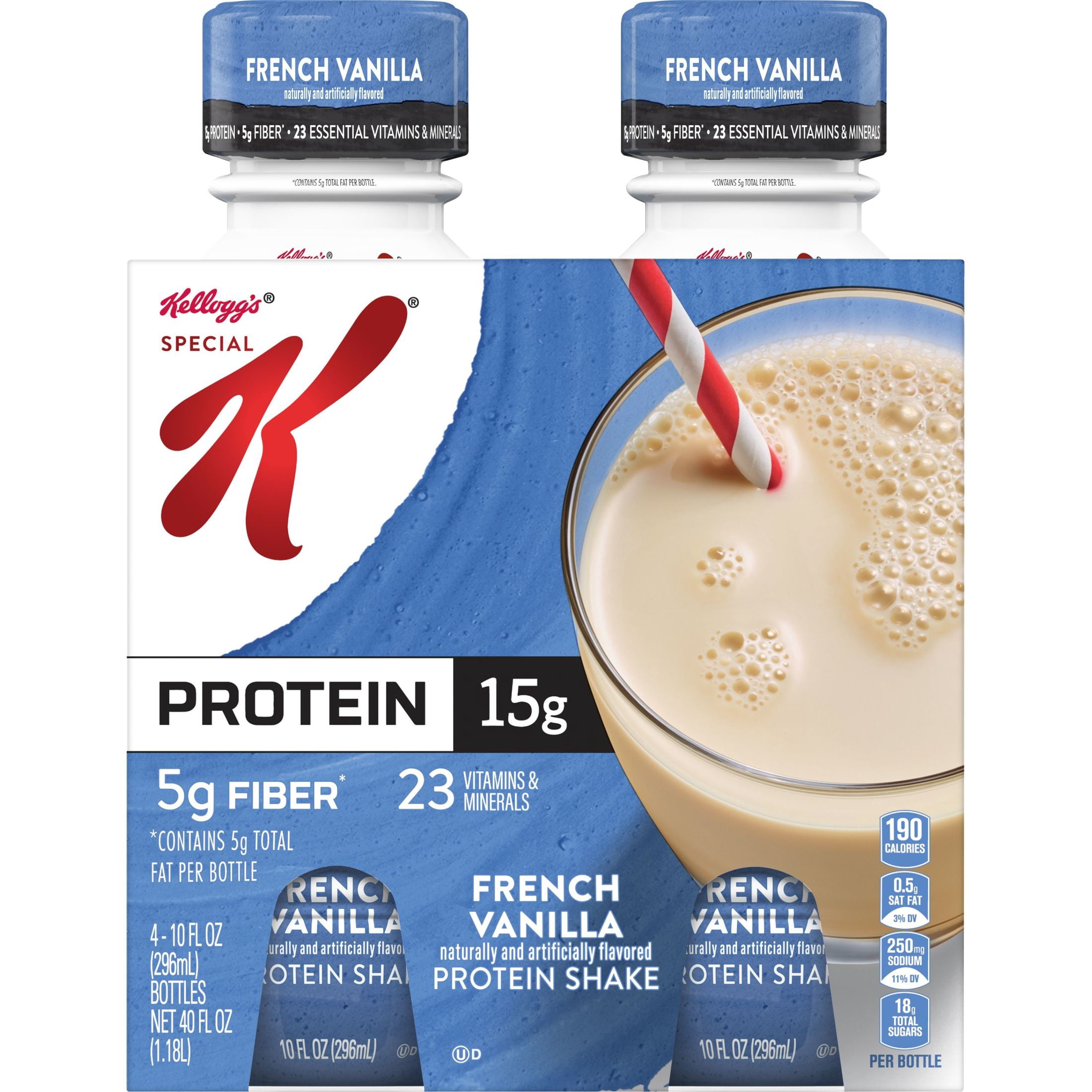 Kellogg's Special K French Vanilla Protein Shakes, Gluten Free, 40 oz, 4 Count