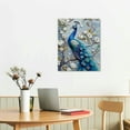 thumbnail image 3 of ONETECH Abstract Wall Decor Canvas Abstract Blue Peacock Canvas Wall Art For Living Room Watercolor Bird Artwork Modern Pictures Home Decor and Office Decoration, 3 of 5