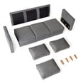 thumbnail image 6 of Mellow Hana Modern Upholstered Linen Fabric Sofa with Armrest Pockets, Dark Heather Grey, 6 of 10