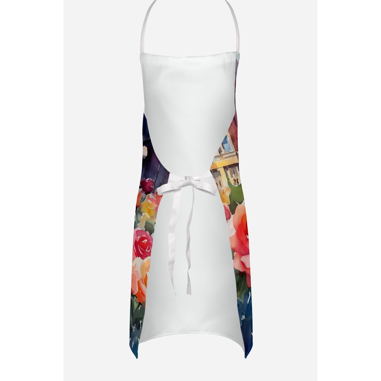 New York Roses in Watercolor Apron 27 in x 30 in
