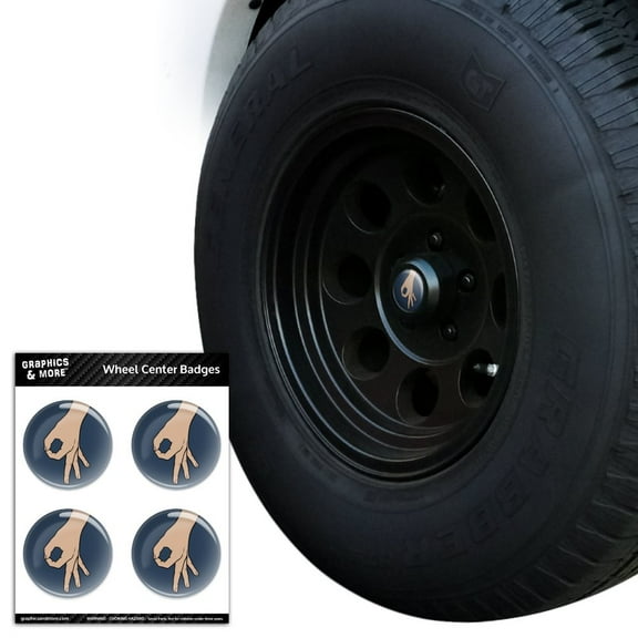 The Circle Game Tire Wheel Center Cap Resin-Topped Badges Stickers
