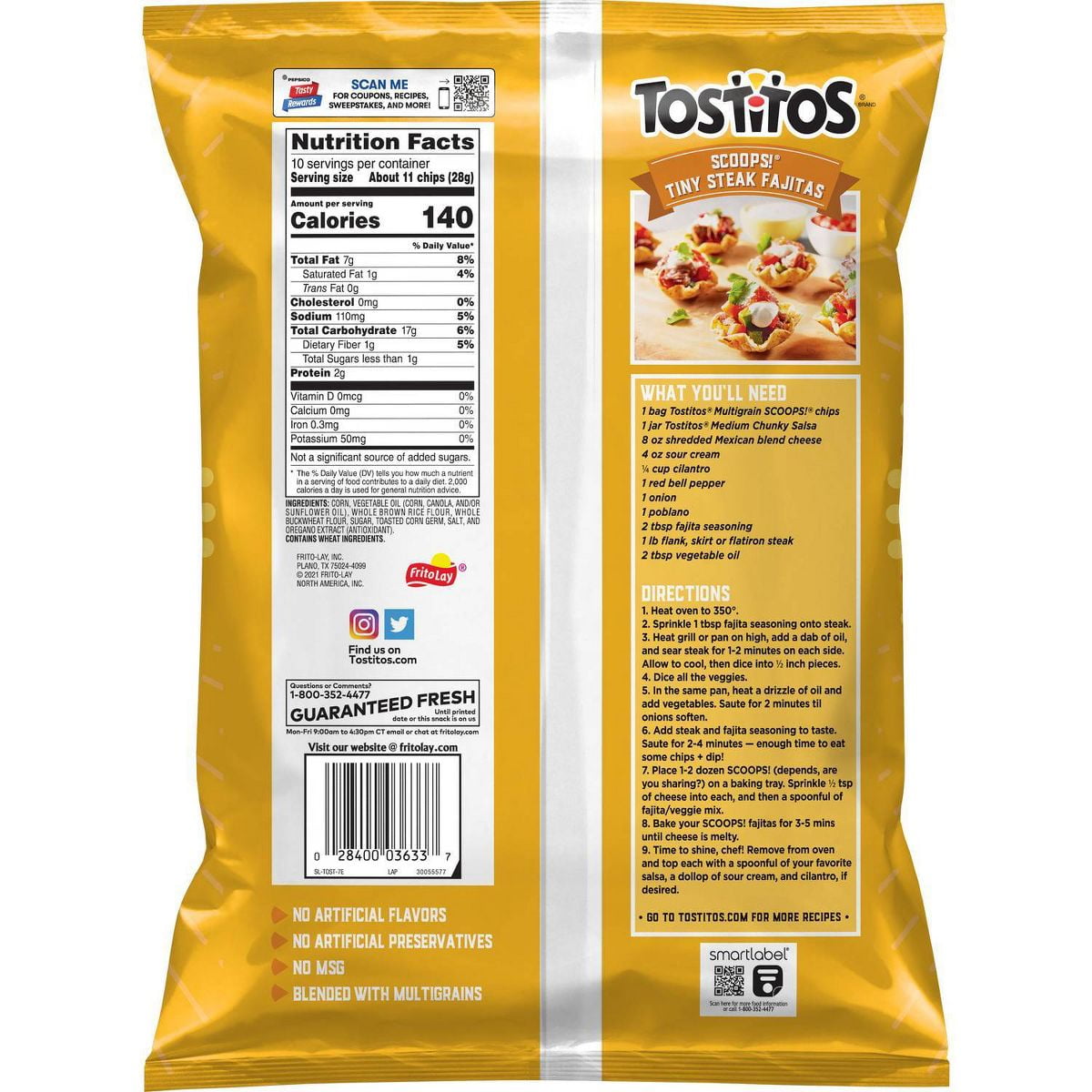 Tostitos Multigrain Scoops! Tortilla Chips-10oz - Pack of 2