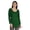Green, variant on Womens Basic U-neck T-shirt Full Sleeve Summer Long Tee Workout Top
