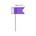 thumbnail image 2 of Uxcell Flag Map Push Pins, 1 Inch Travel Map Pins with Plastic Head, Purple, 100Pack, 2 of 6
