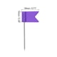 thumbnail image 2 of Uxcell Pinzas de Mapa con Bandera, Pinzas de Mapa de Viaje de 1 Pulgada con Cabeza de Plástico, Morado, Paquete de 100, 2 of 6