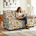 thumbnail image 2 of TSOVTHRID Daisy Floral Print Reclining Loveseat Cover Stretch Love Seat Couch Covers with Elastic Bottom 6 Pieces Washable Reclining Loveseat Slipcover for Pets, 2 of 7