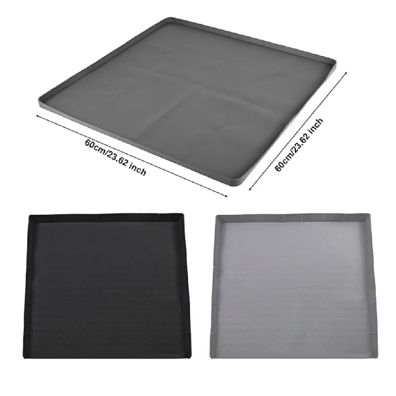 Washable Silicone Small Fridge Mats 23.62x23.62in with Protective and Nonslip Design Heat Resistant Silicone Pad for Home