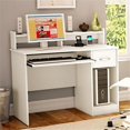 thumbnail image 1 of Pemberly Row Transitional Wood Computer Desk in Pure White Finish, 1 of 1