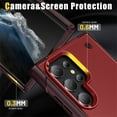 thumbnail image 6 of JTCASES for Samsung Galaxy S22 Ultra Case, Foldable Kickstand Heavy Duty Protective Rugged Hybird Anti-slip Shockproof/Drop Resistant PC TPU Shell for Samsung Galaxy S22 Ultra, Red, 6 of 7