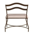 thumbnail image 6 of Pemberly Row Metal Frame Vanity Bench in Burnished Bronze/Beige, 6 of 12