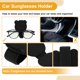 thumbnail image 5 of Clip para gafas de sol en el coche Unique Bargains con soporte magnético universal para parasol de gafas de sol para coche ante negro 10x6.1cm 1 Pcs, 5 of 7