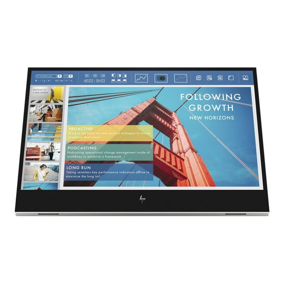 HP E14 G4 Portable - LED monitor - 14" - portable - 1920 x 1080 Full HD (1080p) @ 60 Hz - IPS - 400 cd/m�� - 800:1 - 5 ms - 2xUSB-C - silver stand - for HP EliteBook 745 G5, 830 G5, 830 G6, 840 G5, 840 G6