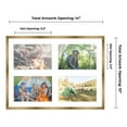 thumbnail image 3 of Metallic Gold Bronze Finish Collage Frame - White Mat, Holds Four 4x6 Photos , UV Acrylic, Wall, 3 of 8
