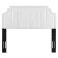 thumbnail image 3 of Modway Alyona Channel Tufted Velvet King/California King Headboard in White, 3 of 9