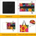 thumbnail image 3 of Color Wave Point Geometry Outdoor Picnic Blanket, Foldable Waterproof Beach Mat, Portable Beach Blanket for Beach Camping, Hiking, Family Concerts, 3 of 7