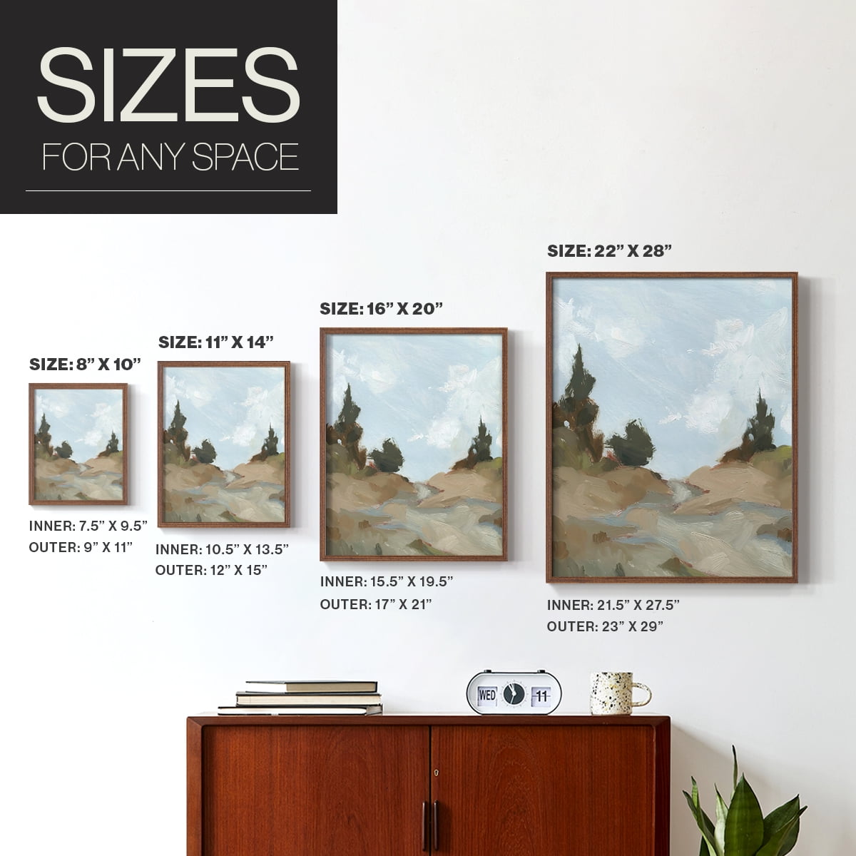 West Fork Hiking Trail I Framed Print in Brown Solid Wood 8 x 10 Framed Print
